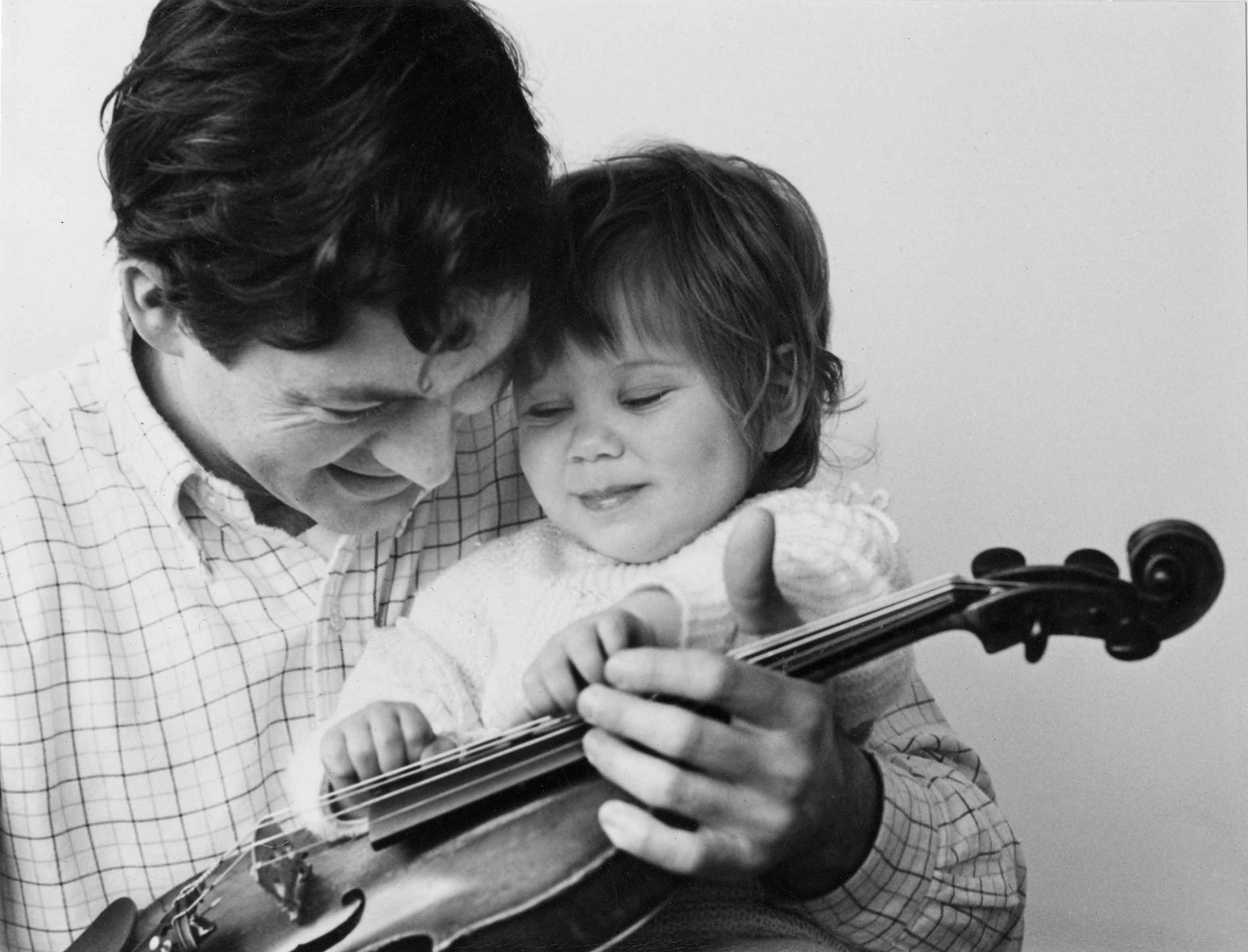 Eva 3 years old with father
